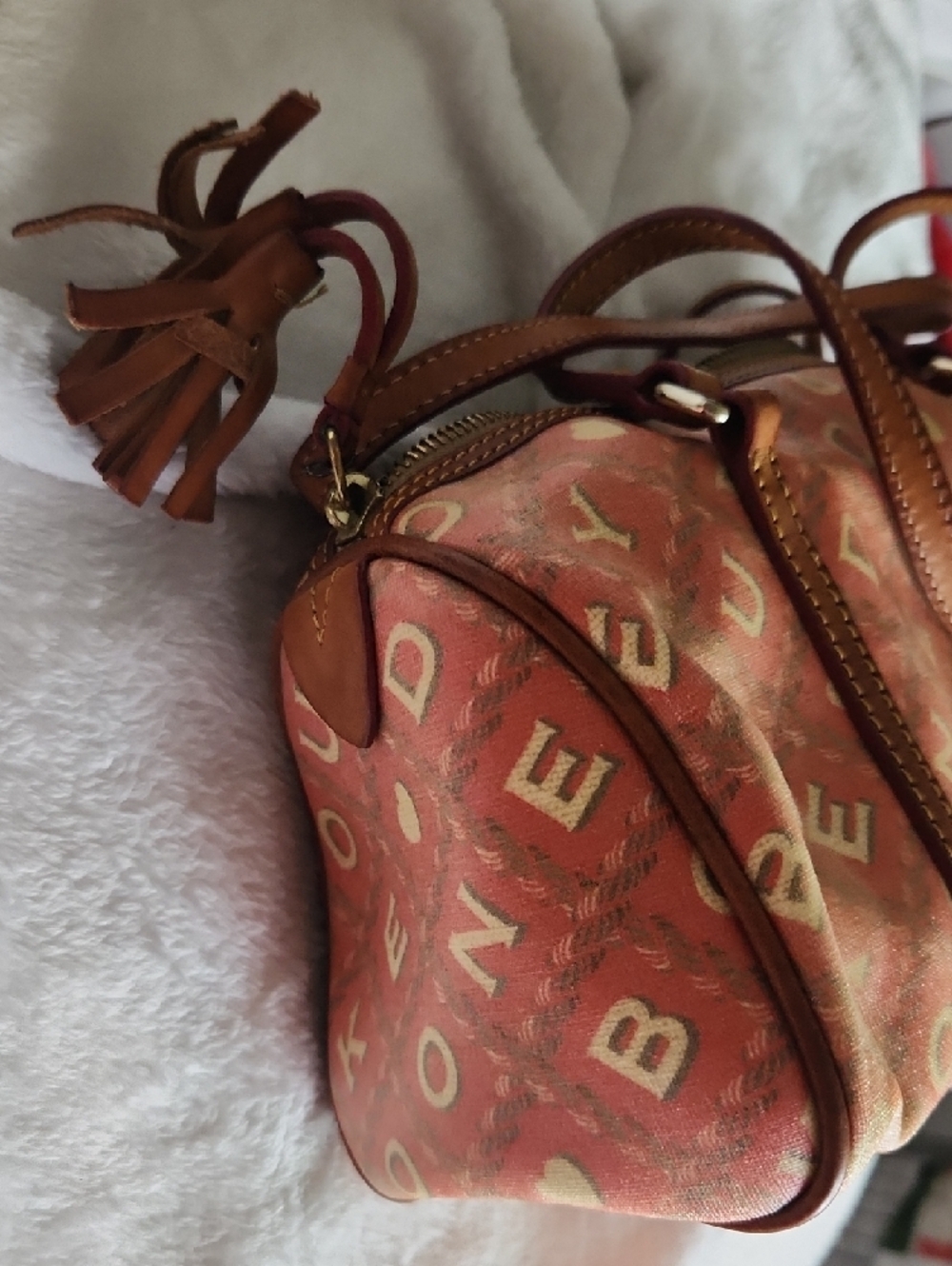 Dooney And Bourke Women’s Orange Logo-Print Shoulder Bag - Picture 3 of 5